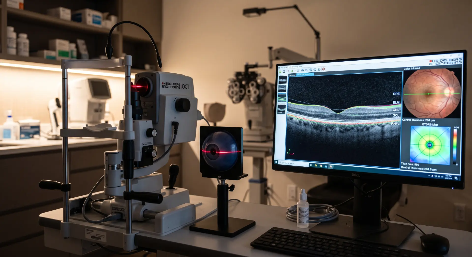 OCT — Optical Coherence Tomography ophthalmic diagnostic technology at Dr. Abdul Basit's eye practice